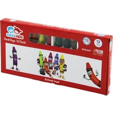 Krm Kıds - Kıds Str-47 12PCS = 12 Renk Pastel Boya (5047) Krm