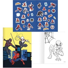  keskin color spiderman 20x28 8 yaprak çıkartmalı boyama kitabı