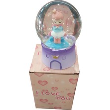  lila mor kar küresi küçük boy prenses