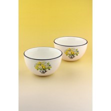 Bursa Porselen Dekor Summer Lemon 2 Adet Porselen Salata Kasesi