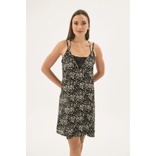 Sevim 17618 Kadın Ince Askılı Kısa Gecelik