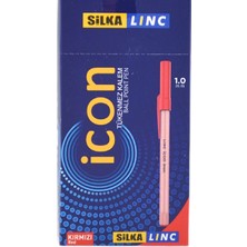 Silka Linc İcon Tükenmez Kalem 1 Mm Kırmızı (50 Li Paket)
