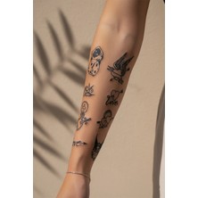 Dövme Kutusu Old School Retro Karma Dövme Seti - Yarı Kalıcı / 1 Ay Kalıcı Tattoo