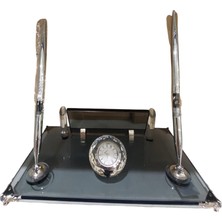  kristal masa seti gümüş no:437