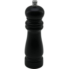 Krm Siyah Ahşap  Küçük= Çap: 4.5cm - Uzunluk: 15.5cm Tuz - Baharat Öğütücü (5047) Krm