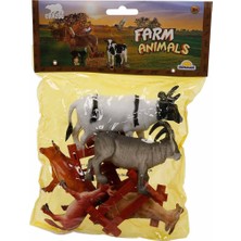  sunman oyuncak çiftlik hayvanları poşetli hayvan oyun seti orta boy