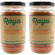Raya Organik Organik Toz Biber – Acı 2’li Set (2 x 80 gr – Toplam 160 Gr)