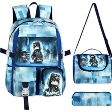 Waddell Kore Tarzı Robloks Temalı Ilkokul Erkek Sırt Çantası,termal Beslenme Çantası ve Kalemlik