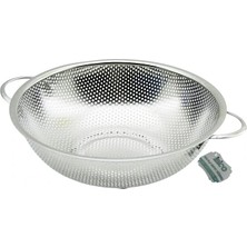 Krm 25CM  Metal Kulplu  Çelik Sepet Süzgeç Ince Tel Ayaklı (5047) Krm