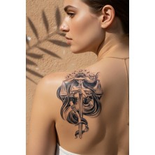 Dövme Kutusu Adalet Tanrıçası, Kılıç ve Terazi Detaylı Mistik Tattoo - Yarı Kalıcı / 1 Ay Kalıcı
