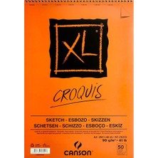 Canson Eskiz Defteri Croquıs Xl 90 Gr Üsten Spiralli A3 50 Yaprak