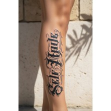 Dövme Kutusu "self Made" Kaligrafi Yazı Dövmesi - Yarı Kalıcı / 1 Ay Kalıcı Tattoo