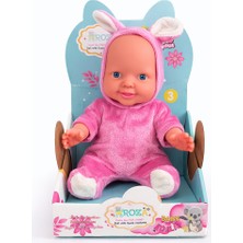 Toyx Sevimli Tavşan Kostümlü Oyuncak Bebek – Yumuşak Peluş Tasarım, 3+ Yaş (Pembe - Mavi - Beyaz)