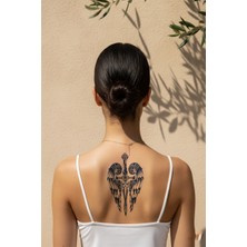 Dövme Kutusu Melek Kanatlı Kılıç Dövme - Yarı Kalıcı / 1 Ay Kalıcı Tattoo