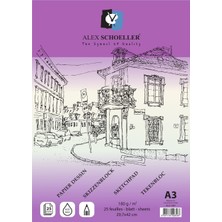 Alex Schoeller Eskiz Defteri Blok Yapışkanlı A3 180 Gram 25 Sayfa Alx-1587