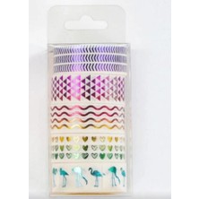  gıpta renkli bant metallic 1,5mm x 2metre 5 li set k8916