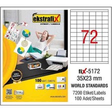  ekstrafix laser etiket 35x23mm fıx-5172 (100 lü paket)