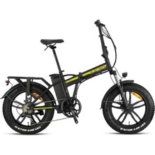 20J Elektrone Zuma 7V Hd Elektrikli Katlanır Bisiklet - Mat Siyah Neon Sarı