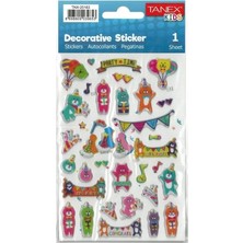  tanex renkli dekor serisi etiket sticker tnx-25163