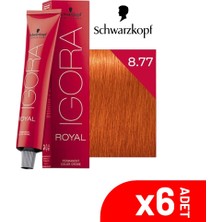 Igora Royal 8-77 Açık Kumral Yoğun Bakır  60ML-6LI