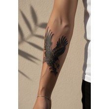 Dövme Kutusu Kartal Figürlü Geçici Dövme - Yarı Kalıcı ve 1 Ay Kalıcı Gerçekçi Tattoo