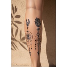 Dövme Kutusu Mistik Göz ve Geometrik Ok Dövme Seti - Yarı Kalıcı / 1 Ay Kalıcı Tattoo