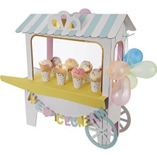 Meri Meri - Ice Cream Cart Centerpiece - Dondurma Arabası Masa Süsü