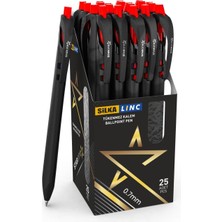 Silka Linc Starone Tükenmez Kalem 0,7 Mm Kırmızı (25 Li Paket)
