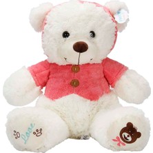 Sunman Oyuncak Peluş Ayı Oturan Tshirt ve Şapkalı S00001014 (Karışık Renk 1 Adet)