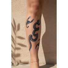 Dövme Kutusu Kıvrımlı Yılan ve Akrep Figürlü Sanatsal Tattoo - Yarı Kalıcı / 1 Ay Kalıcı