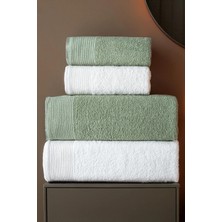 Isessia 4'lü Hamam Takımı Banyo Havlu Seti | 2 Adet 50X90 + 2 Adet 70X140 %100 Pamuk Yumuşak Havlu
