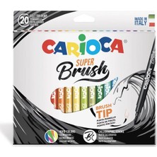 Carioca Super Brush Keçeli Boya Kalemi 20 Renk 42968