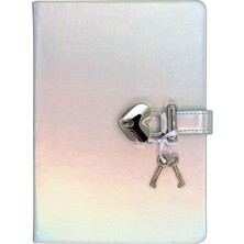  vj hush hush kilitli metalik defter kutulu 80 gram 160 yaprak gümüş 124-1909