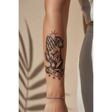 Dövme Kutusu Lucky Ones Dua Eden Eller ve Para Dövme - Yarı Kalıcı / 1 Ay Kalıcı Tattoo