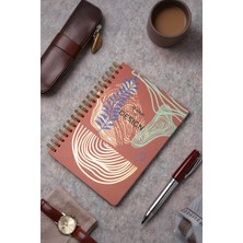  denden altın seri spiralli not defteri redactar kırmızı 17x24cm çizgili