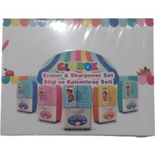 Globox Kalemtraş + Silgi Buzdolabı Figürlü 3823 (16 Lı Paket)