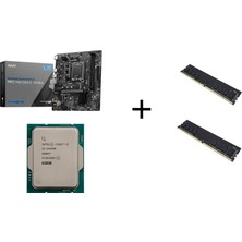 MSI Msı Pro H610M-S Ddr4+Intel I5 14400F+16GB Ddr4 Ram Anakart+Islemcı+Ram Bundle
