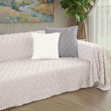 Latuda Home Ponela Koltuk Örtüsü Kaymaz Bohem Punch Kabartmalı 3 Boyutlu 175X300 cm ( Large ) Kaymaz, Camel