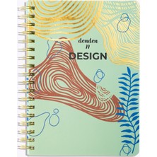  denden altın seri spiralli not defteri redactar yeşil 17x24cm çizgili