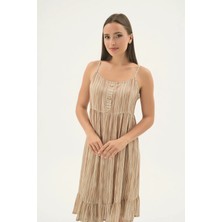 Sevim 17581 Kadın Ince Askılı Kısa Gecelik