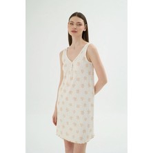Sevim 17793 Kadın Geniş Askılı Kısa Gecelik