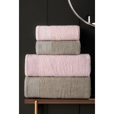 Isessia 4'lü Hamam Takımı Banyo Havlu Seti | 2 Adet 50X90 + 2 Adet 70X140 %100 Pamuk Yumuşak Havlu