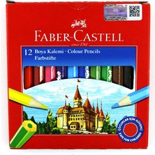 Faber-Castell Karton Kutu Kuruboya Kalemi 12 Renk Yarım Boy