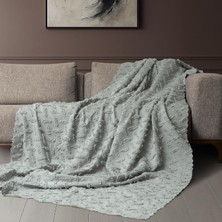 Latuda Home Ponela Koltuk Örtüsü Kaymaz Bohem Punch Kabartmalı 3 Boyutlu 175X215 cm ( Medium ) Kaymaz, A.gri