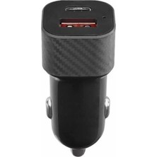 Krm Araç Içi Hızlı Şarj Soketi 38W Oto Çakmaklık Type-C Araba Çakmaklık Krm