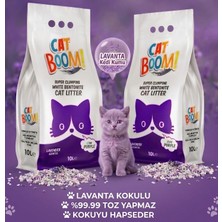 Cat Boom Lavanta Kokulu Bentonit Kedi Kumu 10 Lt x 2 Adet