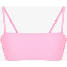 Penti Açık Pembe Missa Straplez Dokulu Bikini Üstü