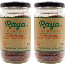 Raya Organik Organik Pul Biber Acı 2’li Set (2 x 80 gr – Toplam 160 Gr)