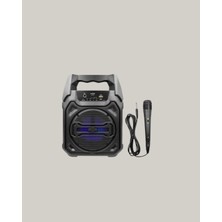 6.5 Inç Bluetooth Hoparlör Mikrofonlu Taşınabilir Karaoke ve Parti Sistemi - EM002Z-7U19K0