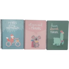  keskin color karton kapak spiralli hayvanlar defter 16,5x22,5cm 80 yaprak çizgili 386441-99 (karışık renk 1 adet)